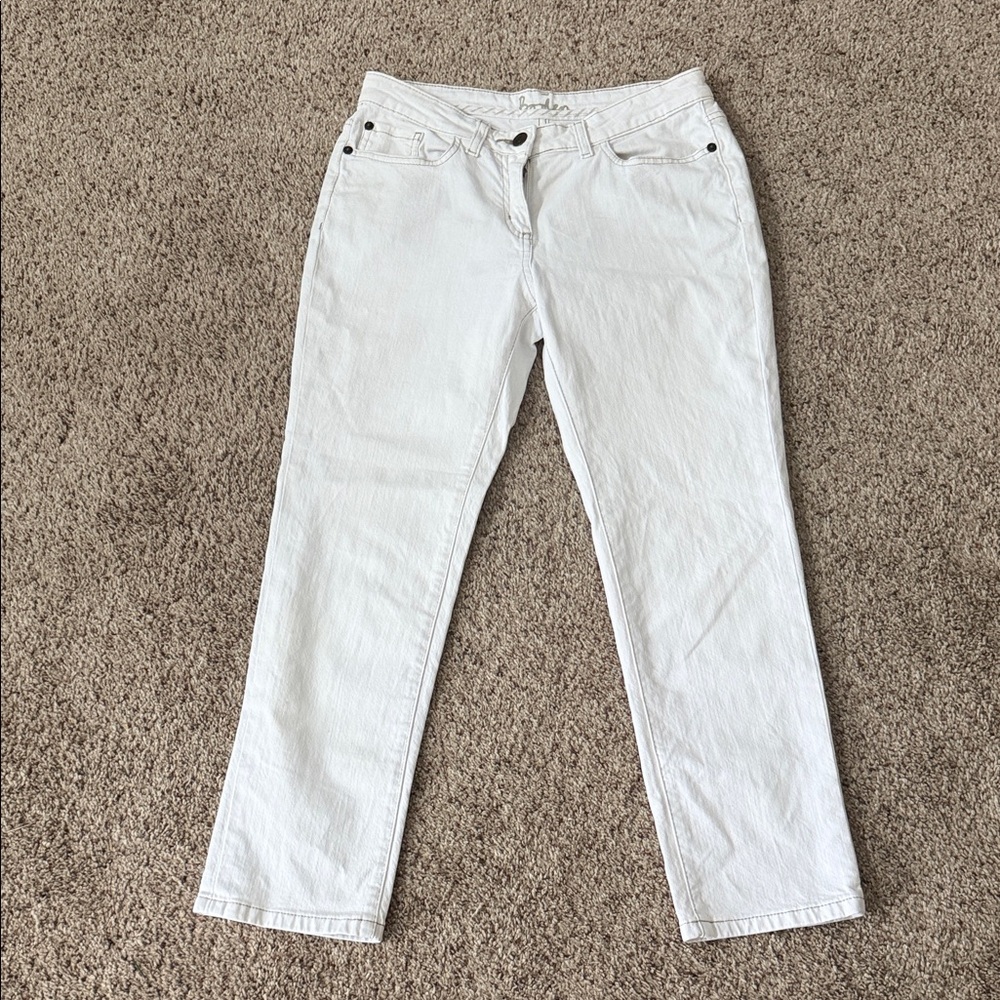 Boden Women's Crisp White Ankle Jeans
